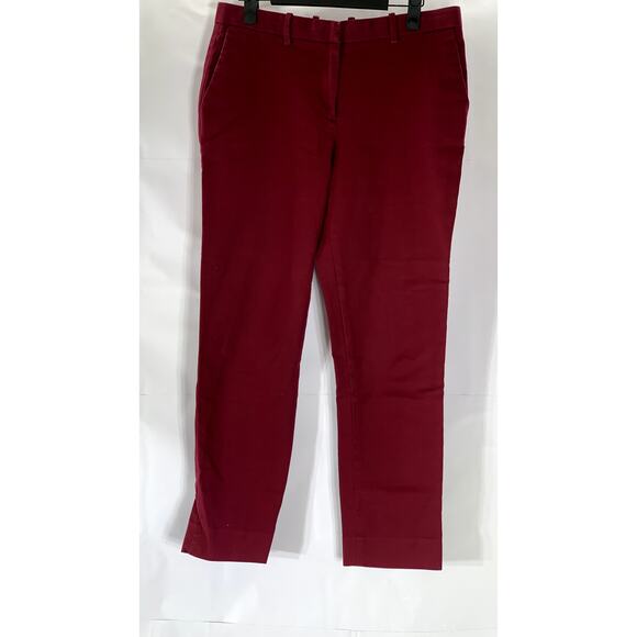 GAP Women's Garnet Red Regular-Fit Slim-Leg Flat Front Cropped Pant SZ 4 - Picture 1 of 10